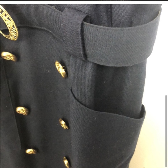 Vintage Double Breasted Military-like Midi Dress - Picture 5 of 6